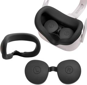 img 4 attached to 🔥 Enhance Your Oculus Quest 2 Experience with Devansi VR Silicone Face Cover: Sweat-Proof, Washable, and Light-Proof (Black)