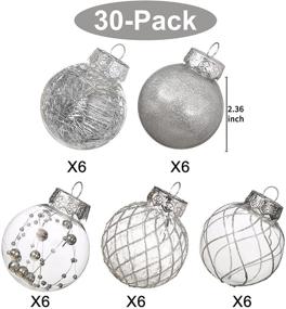 img 3 attached to 🎄 Shatterproof Xmas Ball Decorations - Set of 30 Clear Christmas Ball Ornaments, 2.36 Inch Silver Hanging Baubles for Christmas Tree, Weddings, and Parties - Includes Dedicated Stuff