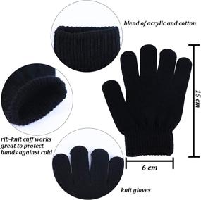 img 3 attached to Cooraby Winter Gloves Children Stretchy Boys' Accessories ~ Cold Weather