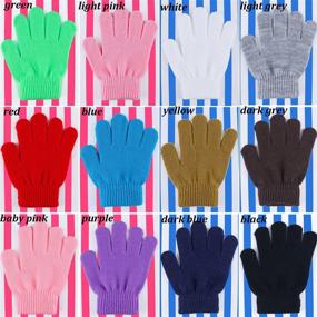 img 2 attached to Cooraby Winter Gloves Children Stretchy Boys' Accessories ~ Cold Weather