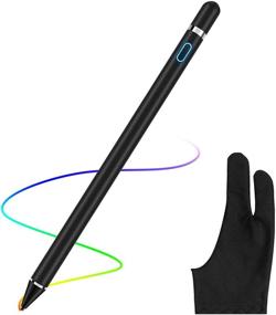 img 4 attached to 🖊️ AICase Stylus Pens for Touch Screens - 1.45mm Fine Point Active Smart Digital Pen for iOS and Android Tablets (Black1)