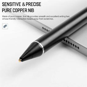 img 3 attached to 🖊️ AICase Stylus Pens for Touch Screens - 1.45mm Fine Point Active Smart Digital Pen for iOS and Android Tablets (Black1)