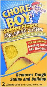 img 1 attached to 🧽 Chore Boy Golden Fleece Scrubbing Clothes - Pack of 12 High-Quality Scrubbing Cloths