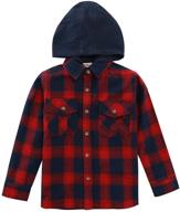 👕 stylish little boys flannel shirts with hoods – momoland plaid long sleeve collection logo