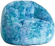 🛋️ cozy & stylish: heritage kids multi color faux fur bean bag chair logo