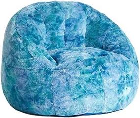 img 4 attached to 🛋️ Cozy & Stylish: Heritage Kids Multi Color Faux Fur Bean Bag Chair