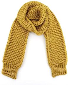 img 1 attached to Зимний вязаный шарфик для малышей и младенцев: аксессуары для девочек в стиле модных шарфов