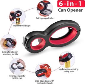 img 1 attached to 🔧 Mixoo 4 Pack Jar Bottle Opener Set - Enhanced 6-in-1 Bottle Opener, Convenient 5-in-1 Jar Lids Opener, Versatile 4-in-1 Jar Opener, and Non Slip Lids Opener Gripper