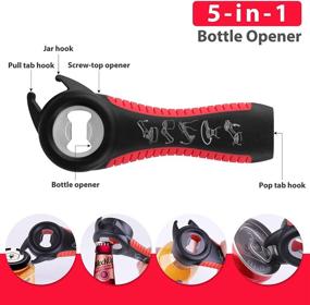 img 2 attached to 🔧 Mixoo 4 Pack Jar Bottle Opener Set - Enhanced 6-in-1 Bottle Opener, Convenient 5-in-1 Jar Lids Opener, Versatile 4-in-1 Jar Opener, and Non Slip Lids Opener Gripper