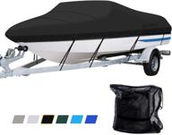 🚤 waterproof runabout boat cover by leader accessories - solution dyed, trailerable fit for v-hull, tri-hull fishing ski, pro-style, and bass boats - full size логотип