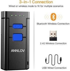 img 3 attached to ANNLOV 1D Mini Bluetooth Barcode Scanner: Versatile Wireless & Wired Connectivity, High Compatibility