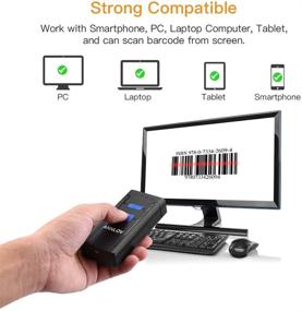 img 1 attached to ANNLOV 1D Mini Bluetooth Barcode Scanner: Versatile Wireless & Wired Connectivity, High Compatibility