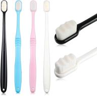 🦷 ultra soft bristle toothbrush set for sensitive teeth and gums - 4 pieces | adults, kids" logo