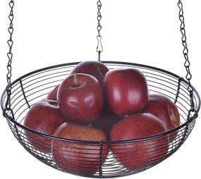 img 1 attached to 🍎 3 Tier Hanging Fruit Basket with Black Coating by SunnyPoint