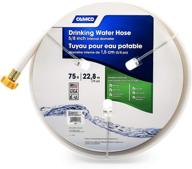 💧 camco tastepure 75ft drinking water hose - lead and bpa free - maximum kink resistance - 5/8" inner diameter (21008), white logo