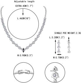 img 1 attached to Glistening Wedding Bridal Jewelry Set: EVER FAITH Women's Round Zircon CZ Necklace Earrings