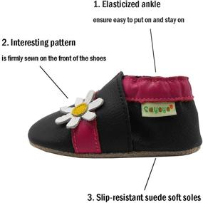 img 3 attached to Adorable SAYOYO Flower Soft Sole Leather Shoes for Babies - Perfect Prewalker Infant Toddler Footwear