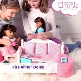 img 1 attached to 🎀 Eimmie Inch Doll Furniture Set for Playtime