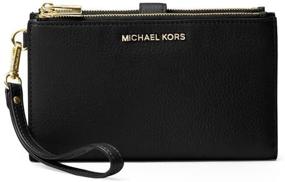 img 3 attached to 💼 Stylish and Functional: Michael Kors Adele Double-Zip Wristlet 7+ Black One Size - Perfect for On-the-Go Accessories!