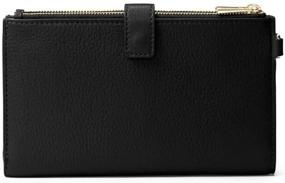 img 1 attached to 💼 Stylish and Functional: Michael Kors Adele Double-Zip Wristlet 7+ Black One Size - Perfect for On-the-Go Accessories!