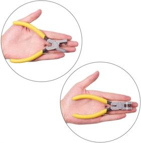 img 2 attached to 🔨 PandaHall Elite 2mm Hole Punch Plier Jewelery Making Tool | Color Yellow | Size 136x91x9.5mm Craft Tool Set