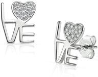 solidsilver sterling silver letter earrings logo