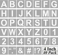 🔡 40-pack 4-inch alphabet letter and number stencils: reusable templates for wood painting, chalkboard signs & wall art logo