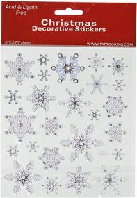 img 1 attached to Snowflake Silver & White Stickers - Tattoo King's Vibrant Multi-Colored Designs for Optimal SEO