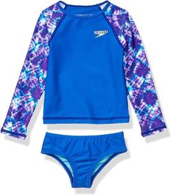 img 4 attached to 👙 Speedo Girls' UV Swim Shirt Rashguard Set with Long Sleeves