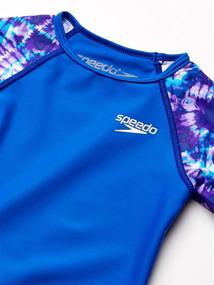 img 2 attached to 👙 Speedo Girls' UV Swim Shirt Rashguard Set with Long Sleeves