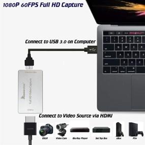 img 2 attached to HornetTek HDMI Video Capture Device: USB 3.0 1080P 60 FPS 🎥 Video & Audio Grabber -Zoom Compatible- for VLC v2.2.6 or Older Versions