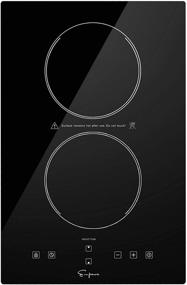 img 4 attached to Empava Electric Stove Induction Cooktop Vertical: Efficient Dual Burners on Smooth Black Ceramic Glass (120V, 12 Inch)