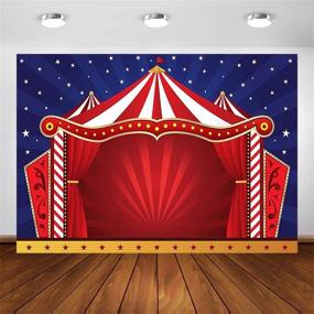 img 2 attached to COMOPHOTO Glitter Stars Carnival Red Tent Photography Backdrop for Circus-themed Kids Birthday Party, Baby Shower – 7x5ft Banner Decor Background for Pictures