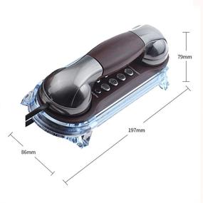 img 1 attached to 📞 Телефон TelPal маленького размера с телефонной рейкой - античный ретро телефон с настенным монтажем в классическом ретро стиле, с нижним светом - идеально подходит для установки на стол или на стену (красное бронзовое)