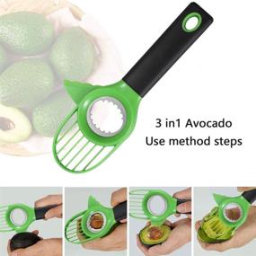 img 2 attached to 🥑 3-in-1 Avocado Slicer Tool with Comfortable Handle, BPA-Free, Multi-functional, Easy to Clean, Works as Splitter, Pitter, and Cutter - Perfect for Fruits