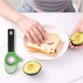 img 1 attached to 🥑 3-in-1 Avocado Slicer Tool with Comfortable Handle, BPA-Free, Multi-functional, Easy to Clean, Works as Splitter, Pitter, and Cutter - Perfect for Fruits