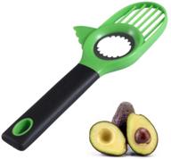 🥑 3-in-1 avocado slicer tool with comfortable handle, bpa-free, multi-functional, easy to clean, works as splitter, pitter, and cutter - perfect for fruits logo