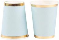 🥳 vibrant light blue paper cups, ideal for parties - disposable tableware (9 oz, 50 pack) logo