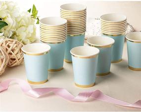 img 2 attached to 🥳 Vibrant Light Blue Paper Cups, Ideal for Parties - Disposable Tableware (9 oz, 50 Pack)