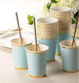img 3 attached to 🥳 Vibrant Light Blue Paper Cups, Ideal for Parties - Disposable Tableware (9 oz, 50 Pack)