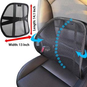 img 2 attached to 🪑 Double Layer Ergonomic Big Ant Lumbar Support - Comfort & Pain Relief for Car Seat, Office Chair, Wheelchair - Driver's Lumbar Support with Mesh Back