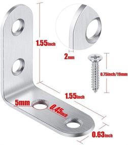 img 3 attached to Premium Stainless Steel Corner Bracket 40mmx40mm: Sturdy Fastening Solution for Corners