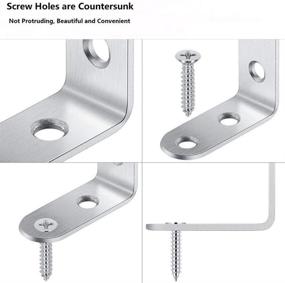 img 2 attached to Premium Stainless Steel Corner Bracket 40mmx40mm: Sturdy Fastening Solution for Corners