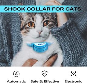 img 3 attached to 🐱 Паипайтек ошейник-ударная повязка для кошек - автоматический тренажер для прекращения мяуканья - звук, вибрация, удар - 3 режима - водонепроницаемый и перезаряжаемый - подходит для кошек и котят.