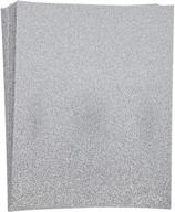 📄 silver glitter craft paper by paper junkie - single sided, 8.5 x 11 inches (24 sheets) logo