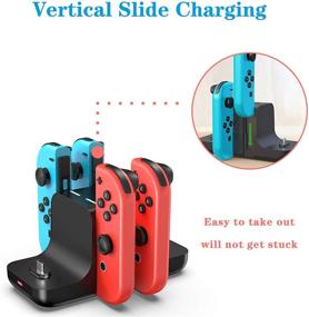 img 1 attached to 🎮 FANPL Upgraded 6-in-1 Controller Charger Dock Station for Nintendo Switch Pro Controller and Joy con - Charge Switch, OLED Model & Lite with Ease!