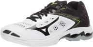 👟 mizuno women's lightning volleyball shoes - white athletic footwear for women logo