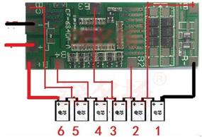 img 2 attached to DAIER 24V 6S 40A 18650 Li-ion Lipolymer Battery PCB BMS with Balance for E-bike E-bicycle