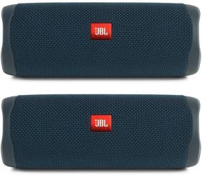 img 4 attached to 🎵 JBL Flip 5 Pair of Blue Portable Waterproof Bluetooth Speakers