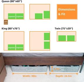 img 1 attached to 👠 storageLAB Adjustable Under Bed Shoe Storage Organizer with Dividers - Set of 2, Fits up to 24 Pairs - Ultimate Underbed Storage Solution